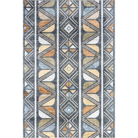 Nuloom Dolina Tribal Stripes Grhn01A Blue Area Rug