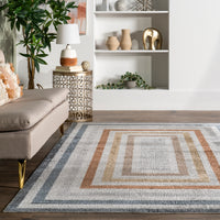 Nuloom Alienor Striped Grhn04A Blue Area Rug