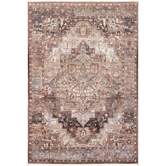 Nuloom Philippa Traditional Medallion Khmc57A Brown Area Rug