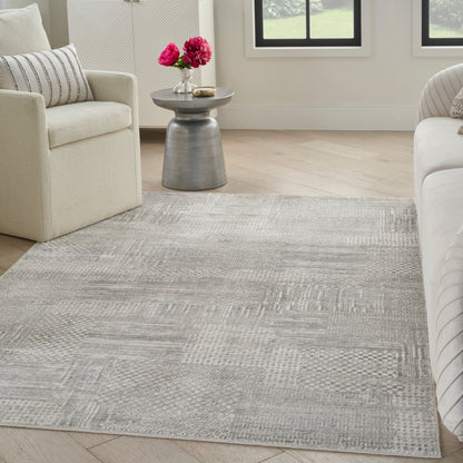 Nourison Glitz Glz09 Silver Grey Area Rug