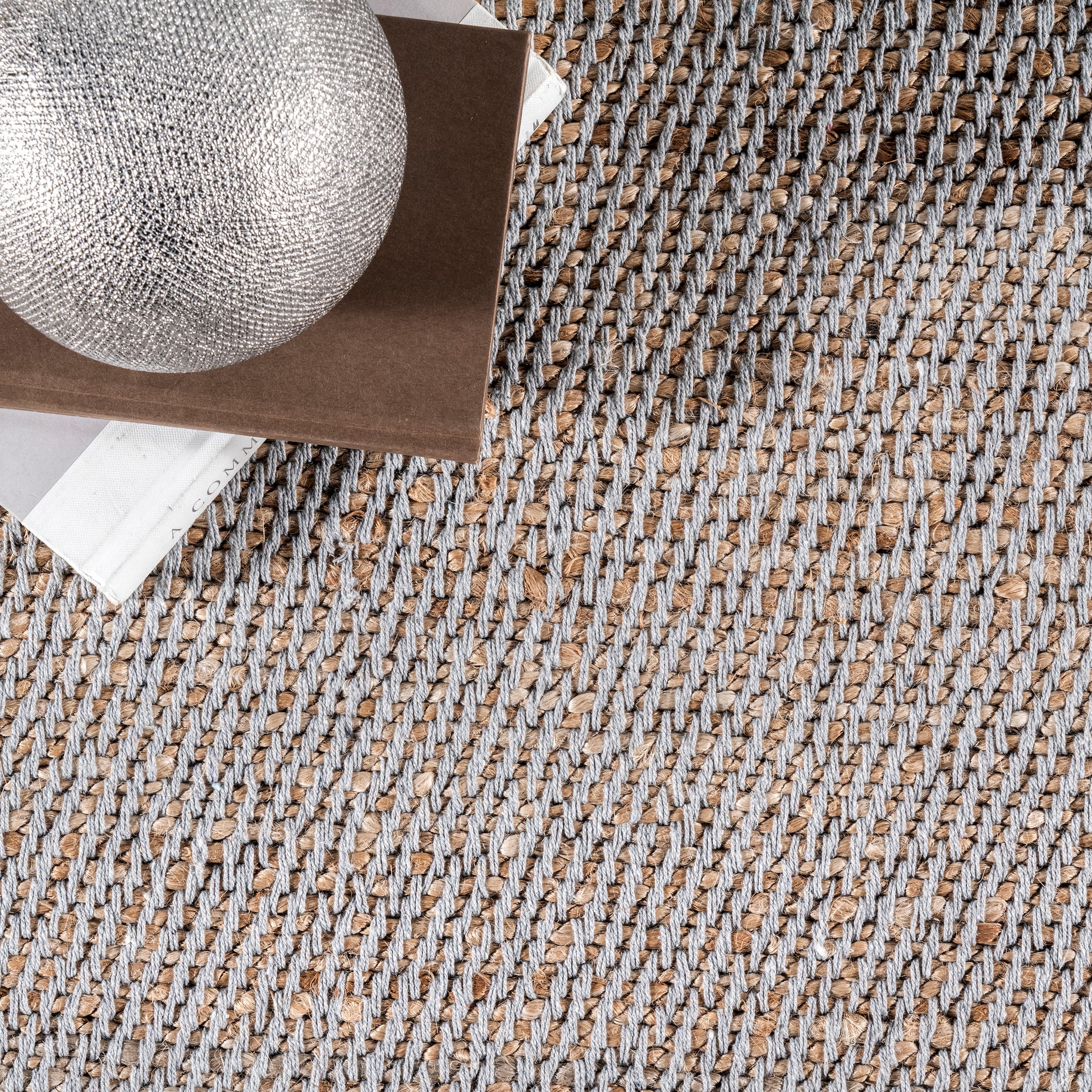 Nuloom Flatweave Natural Fiber Hctr01B Gray Area Rug