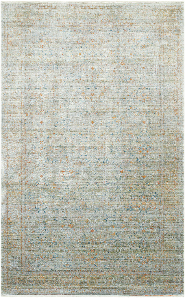 Surya Isfahan Isf-2300 Olive, Gray, Black, Rust, Dark Blue, Tan Rug.