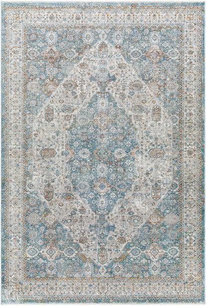 Surya Isfahan Isf-2301 Dark Blue, White, Black, Amber, Gray, Olive Area Rug