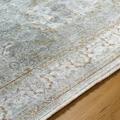 Surya Isfahan Isf-2302 Olive, White, Black, Amber, Rust Rug.
