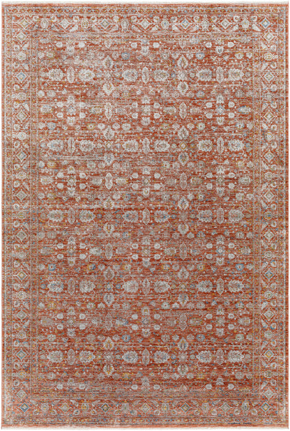 Surya Isfahan Isf-2303 Rust, Gray, Black, Tan, Olive, Amber Area Rug