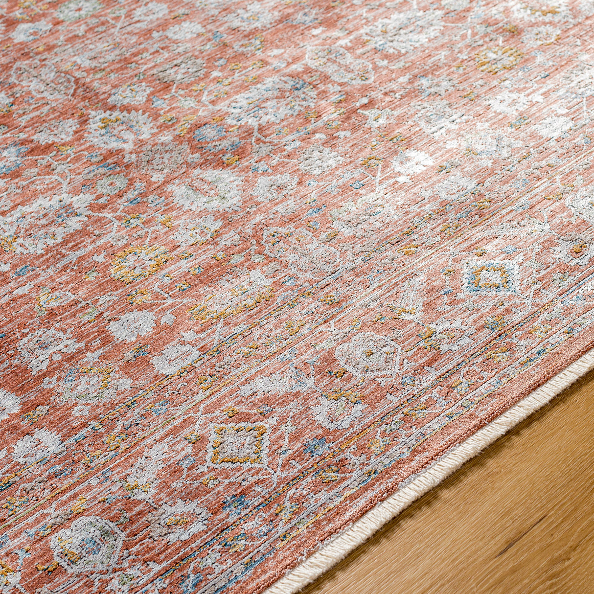 Surya Isfahan Isf-2303 Rust, Gray, Black, Tan, Olive, Amber Rug.