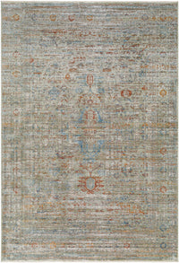 Surya Isfahan Isf-2304 Olive, Gray, Black, Rust, Amber, Dark Blue Area Rug