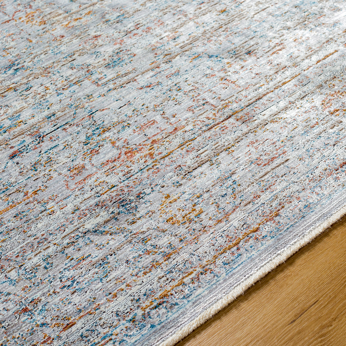 Surya Isfahan Isf-2305 Gray, White, Black, Rust, Dark Blue, Tan Rug.