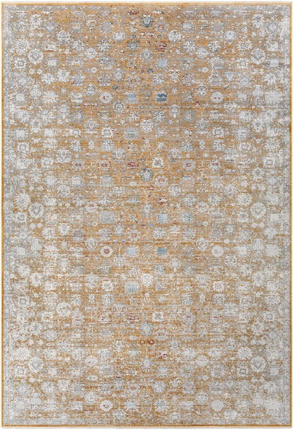 Surya Isfahan Isf-2306 Amber, Gray, White, Black, Dark Blue, Rust Area Rug