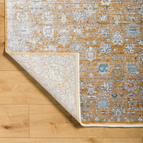 Surya Isfahan Isf-2306 Amber, Gray, White, Black, Dark Blue, Rust Rug.