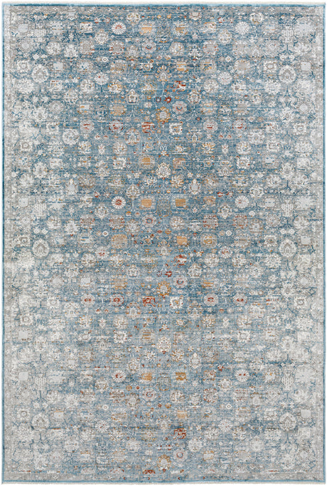 Surya Isfahan Isf-2307 Gray, Dark Blue, White, Black, Amber, Olive Rug.