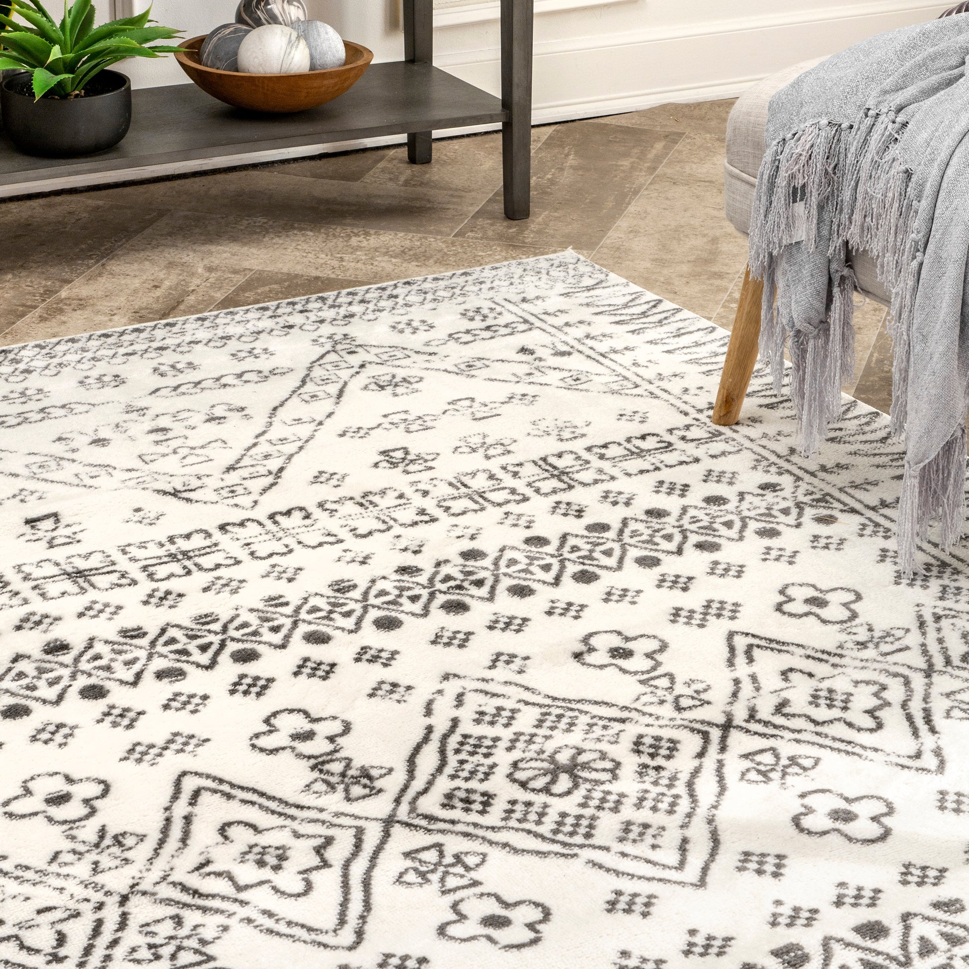 Nuloom Moroccan Frances Lpct09B Light Gray Area Rug