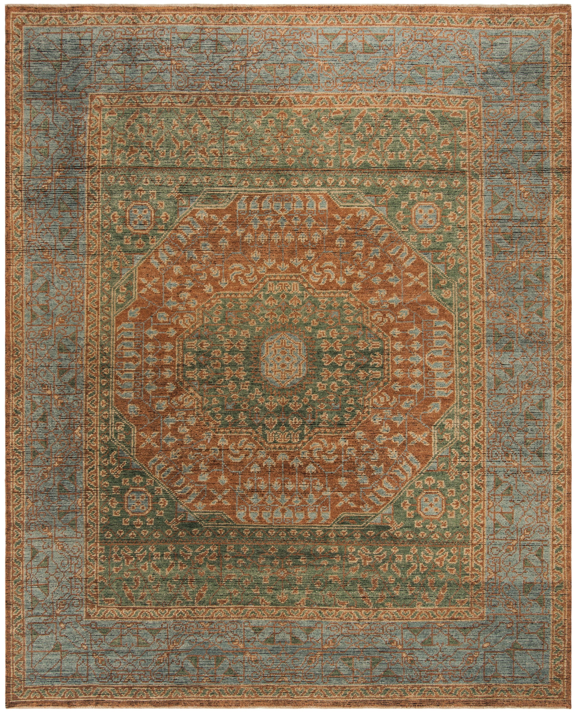 Safavieh Izmir Izm154P Rust/Light Blue Area Rug