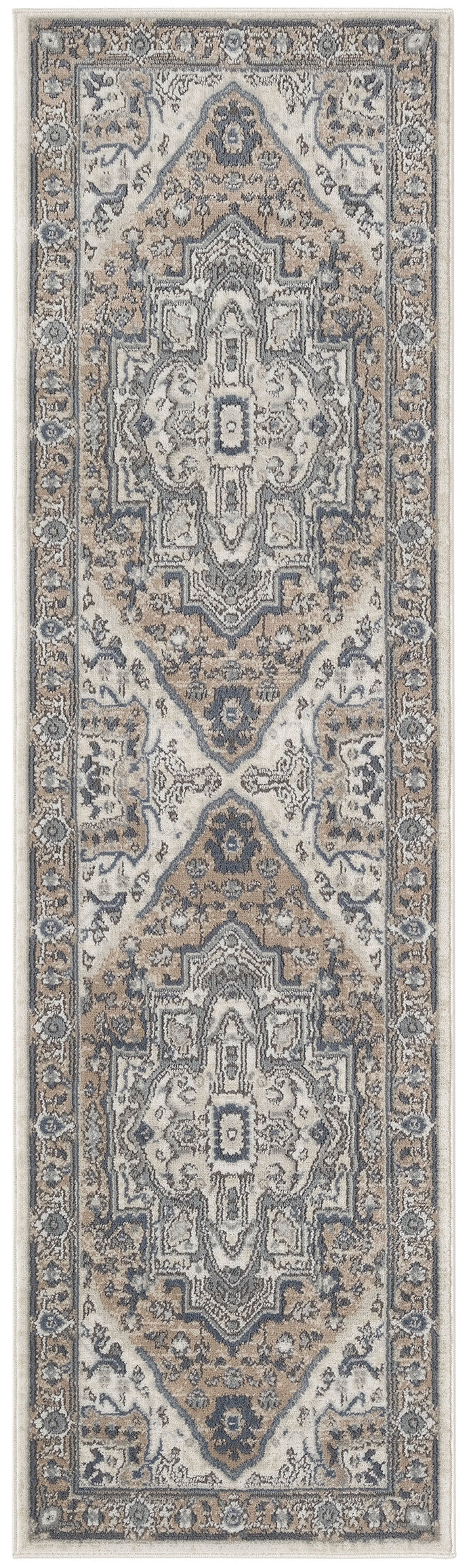 Nourison Quarry QUA18 Machine Made Ivory, Taupe Rug