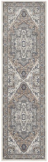 Nourison Quarry QUA18 Machine Made Ivory, Taupe Rug