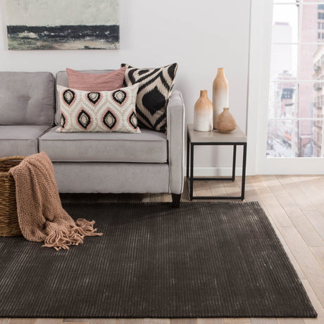 Jaipur Basis Basis Bi15 Dark Gray Rug.