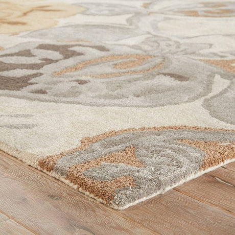 Jaipur Blue Petal Pusher Bl65 White / Nickel Rugs.