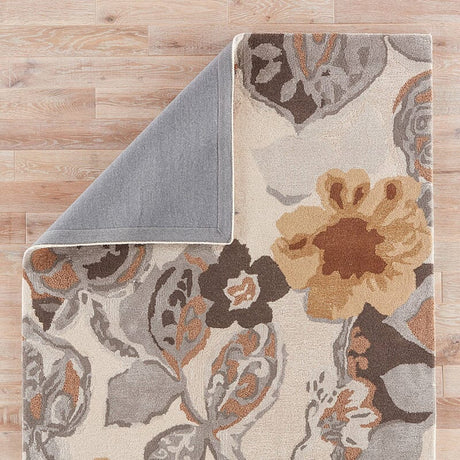 Jaipur Blue Petal Pusher Bl65 White / Nickel Rugs.