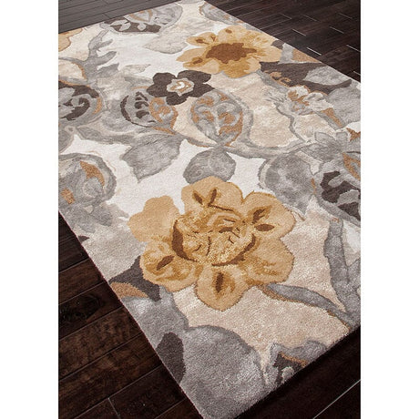 Jaipur Blue Petal Pusher Bl65 White / Nickel Rugs.