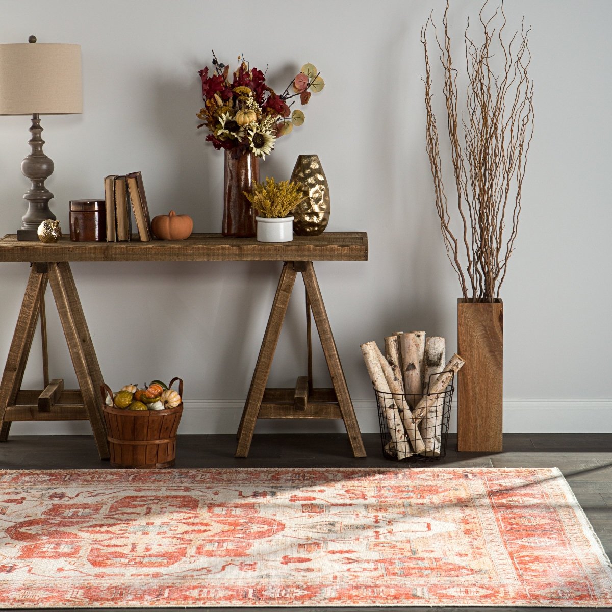 Jaipur Boheme Rhoda Boh01 Orange/Ivory Rug.
