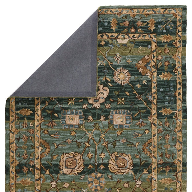 Jaipur Cardamom Ahava Com03 Green/Blue Rugs.