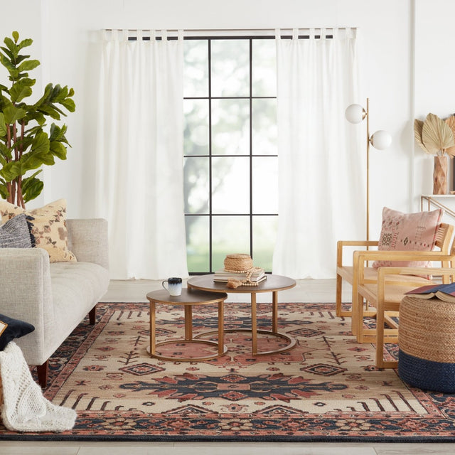 Jaipur Cardamom Idina Com09 Pink/Dark Blue Rugs.