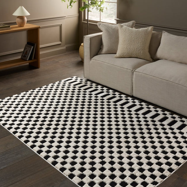 Jaipur Casa By Label J Casa Jid23 White/Black Rug.