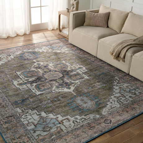 Jaipur Chaplin By Label J Chaplin Vin07 Green/Blue Rug.