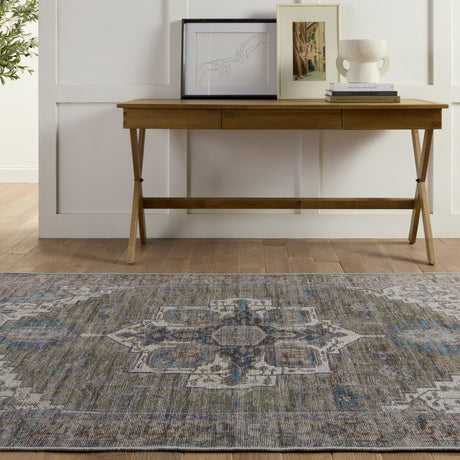 Jaipur Chaplin By Label J Chaplin Vin07 Green/Blue Rug.