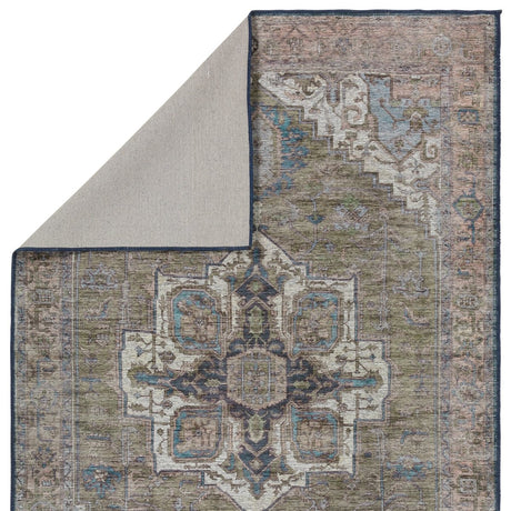 Jaipur Chaplin By Label J Chaplin Vin07 Green/Blue Rug.