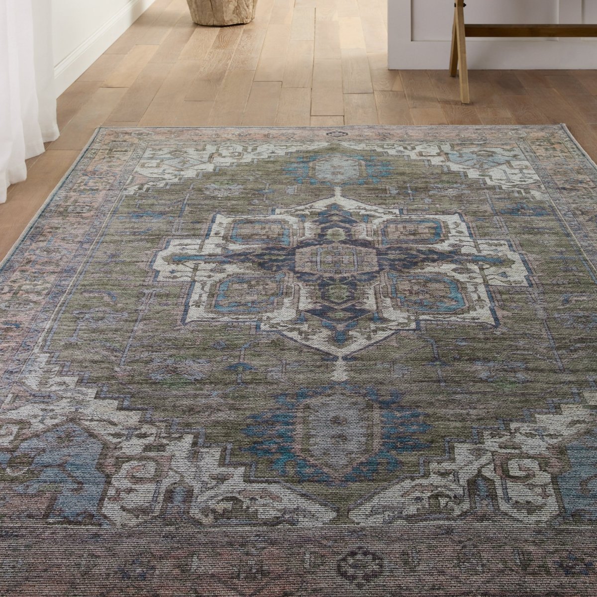 Jaipur Chaplin By Label J Chaplin Vin07 Green/Blue Rug.