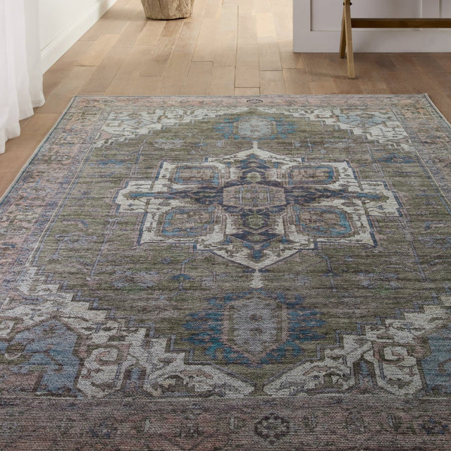 Jaipur Chaplin By Label J Chaplin Vin07 Green/Blue Rug.