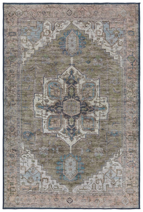 Jaipur Chaplin By Label J Chaplin Vin07 Green/Blue Rug.