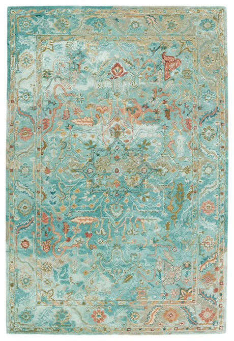 Jaipur Citrine Cristobol Cit13 Turquoise Rug.