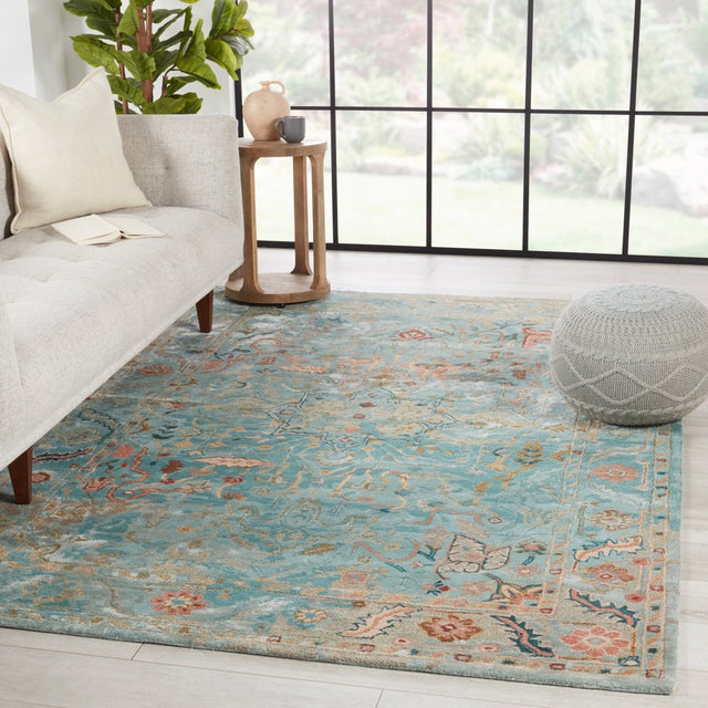 Jaipur Citrine Cristobol Cit13 Turquoise Rug.