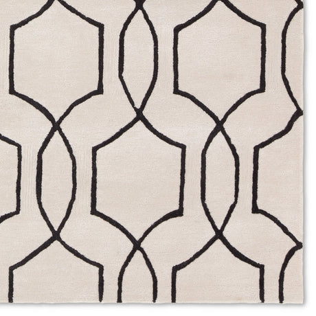 Jaipur City Arae Ct123 White/Black Rug.