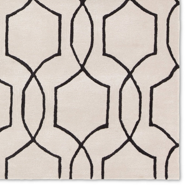 Jaipur City Arae Ct123 White/Black Rug.