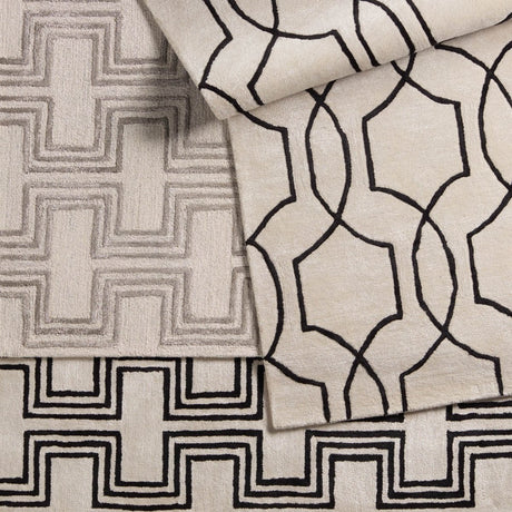 Jaipur City Arae Ct123 White/Black Rug.