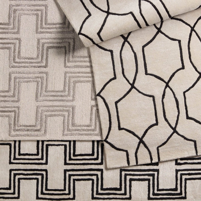 Jaipur City Arae Ct123 White/Black Rug.