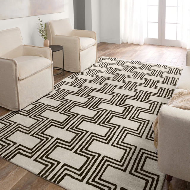 Jaipur City Karoun Ct124 White/Black Rug.