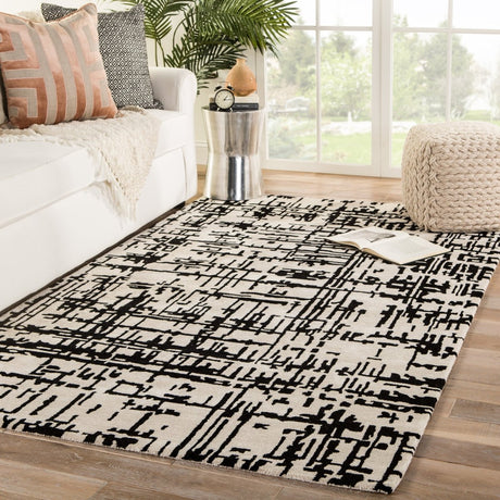 Jaipur Clayton Pals Cln15 Cream/Black Rugs.