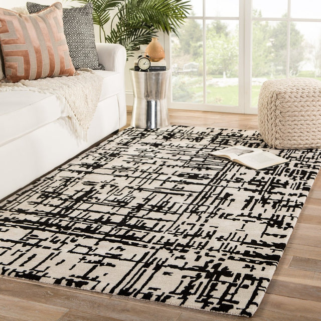 Jaipur Clayton Pals Cln15 Cream/Black Rugs.