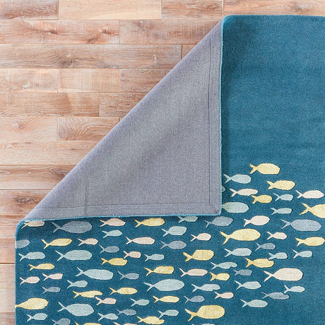 Jaipur Coastal Resort Schooled Cor01 Captains Blue / Harbor Gray Rugs.