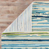 Jaipur Colours Sketchy Lines Co19 Blue / White Rugs.