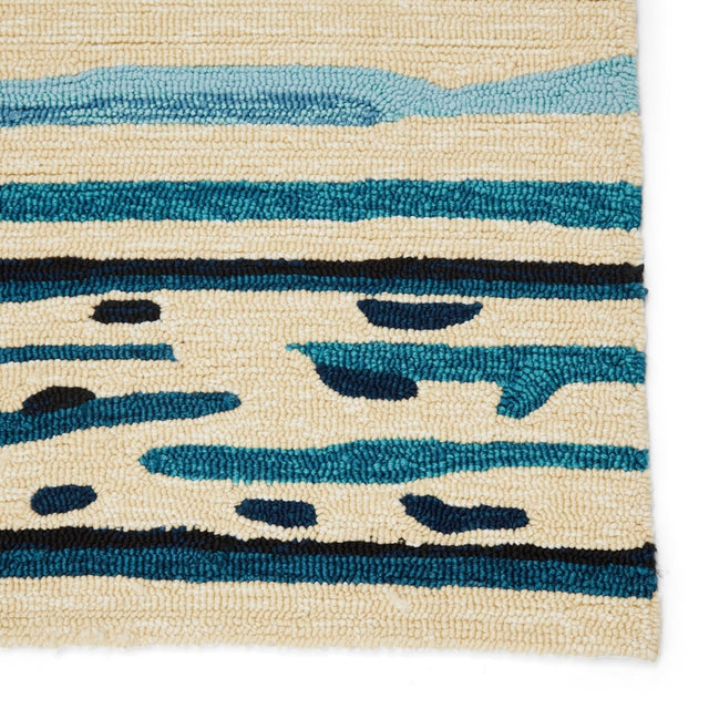 Jaipur Colours Sketchy Lines Co19 Blue/Green Rug.