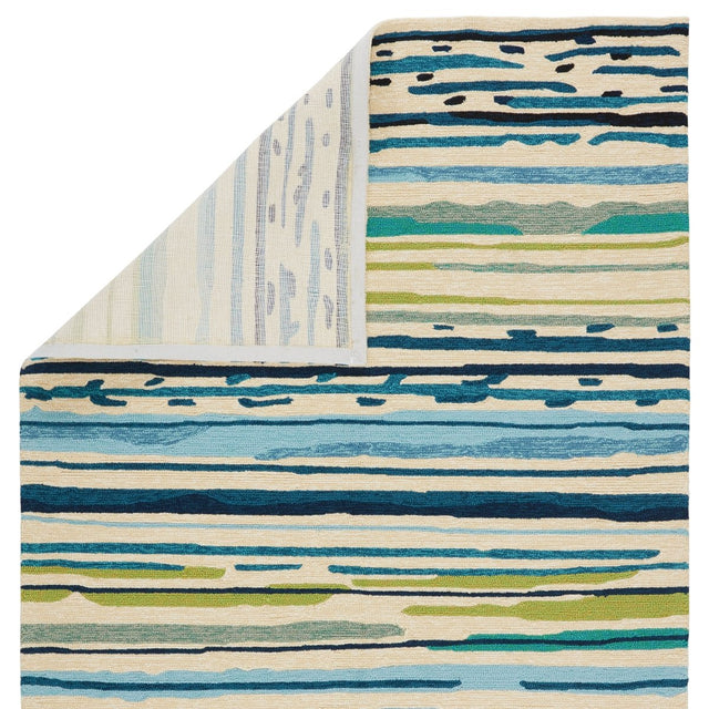 Jaipur Colours Sketchy Lines Co19 Blue/Green Rug.
