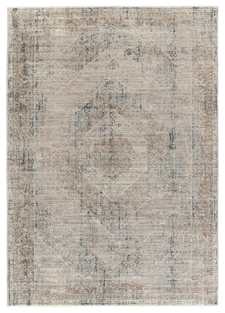 Jaipur Emory By Label J Emory Lei05 Taupe/Blue Rug.