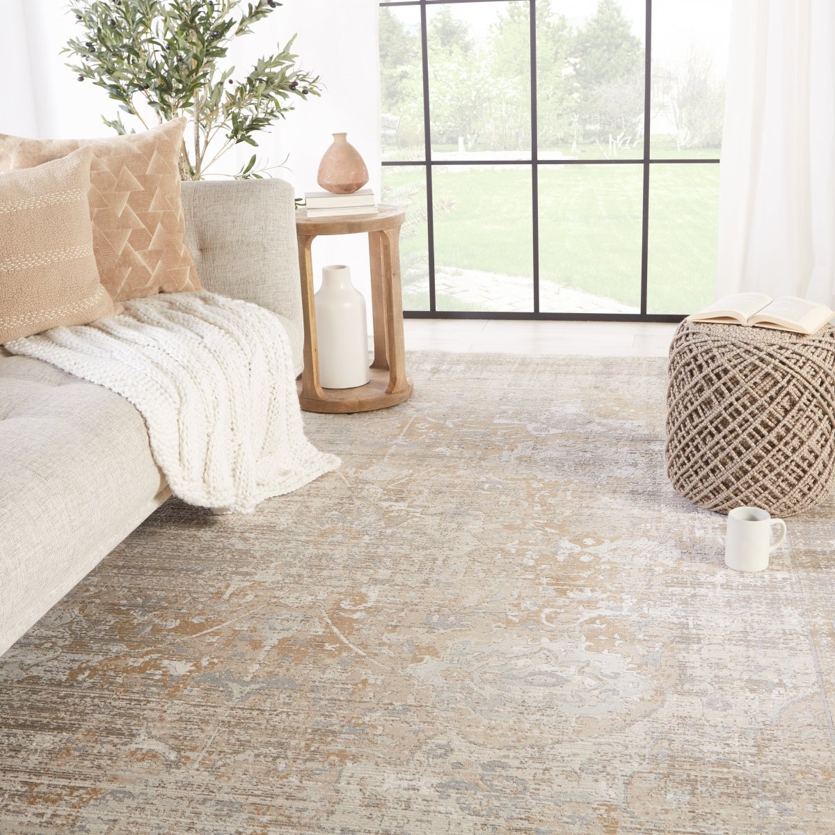 Jaipur En Blanc Aubin Ebc02 Beige/White Rugs.
