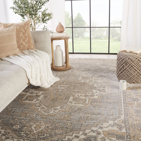 Jaipur En Blanc Venn Ebc05 Tan/Gray Rugs.