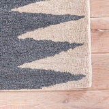 Jaipur En Casa By Luli Sanchez Tufted Tear Drops Lst27 Deep Blue / Dark Ivory Rugs.